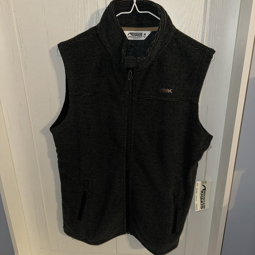 Mountain Khakis Mens Pop Top Vest Full Zip Up Textured Pockets Outdoor